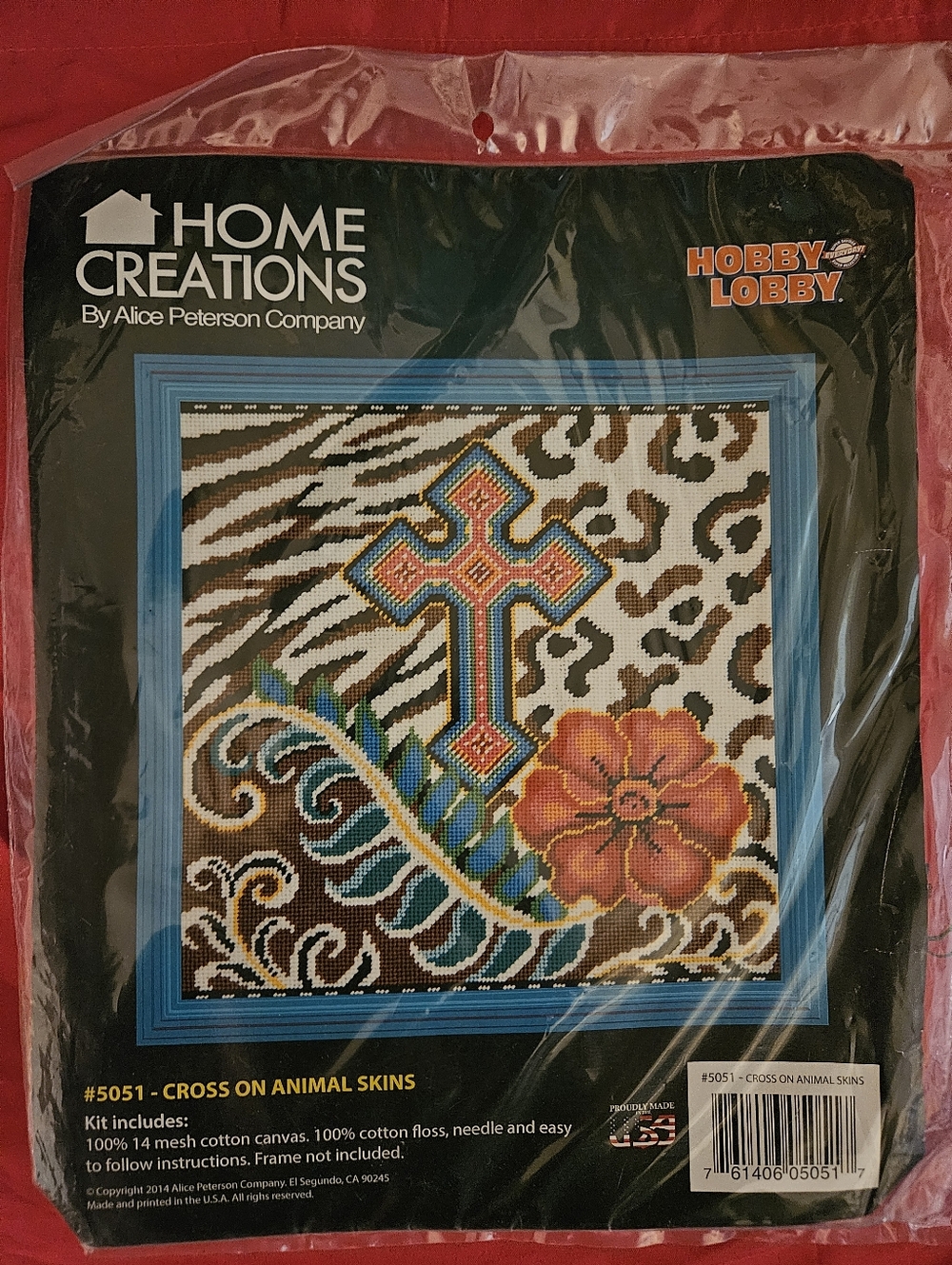 New Cross Stitch Kit- Cross On Animal Skins